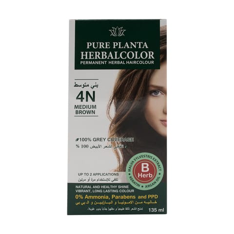 Herbal Hair Color Gel 4N Medium Brown