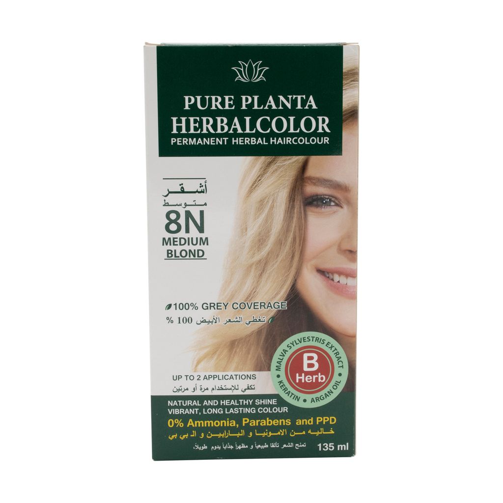 Herbal Hair Color Gel 8N Light Blond 135Ml