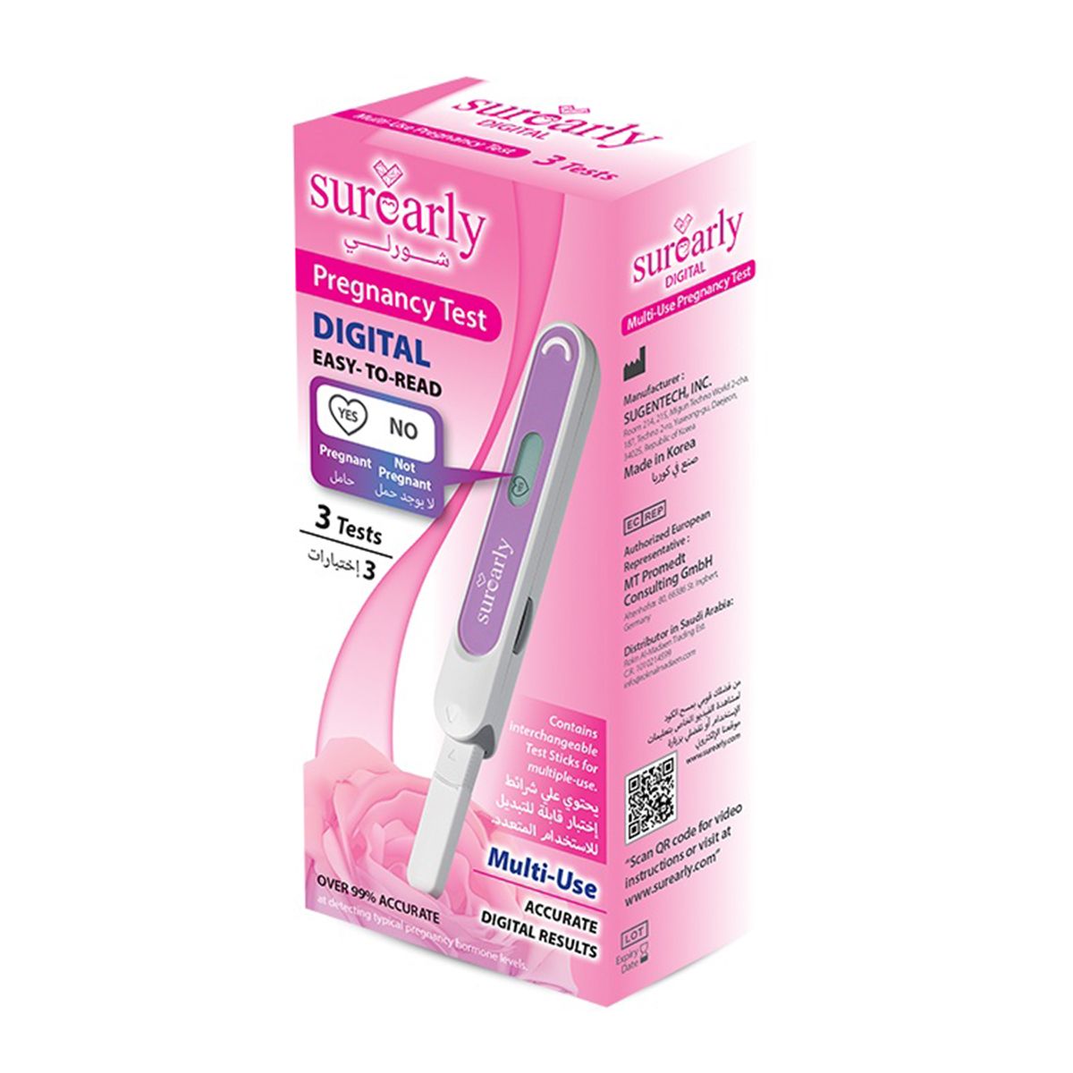 Digital Multi-Use Pregnancy Test