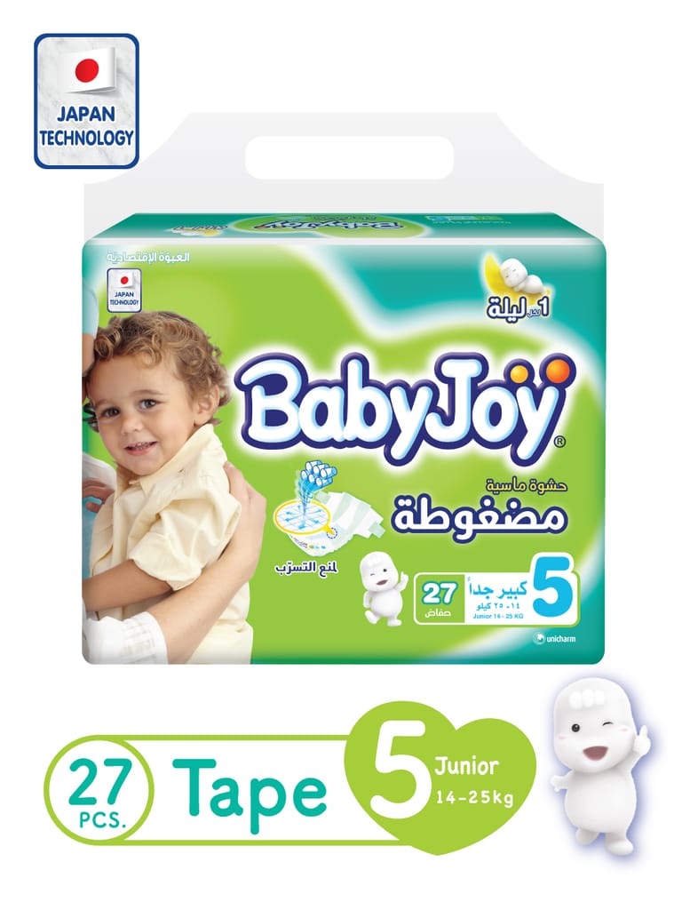 Babyjoy Compressed Diapers Size 5 27Pc