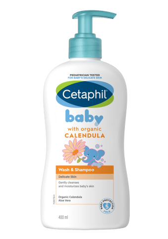 Baby Wash & Shampoo With Organic Calendula - 400Ml