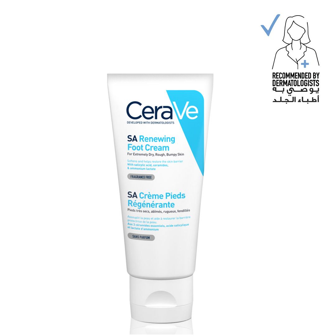 SA Renewing Foot Cream for Dry, Rough, and Cracked feet with Hyaluronic Acid 88Ml