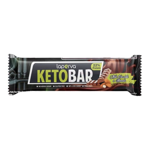 Laperva Keto Bar, Milk Chocolate & Almonds, 1 Bar