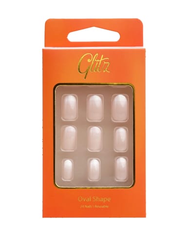 Glitz Nails Oval - 15 French Natural