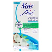 NAIR BODY WAX STRIPS WITH COCONUT  20S