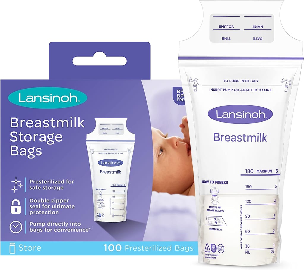 LANSINOH BREASTMILK STORAGE BAGS (PACK OF 50)