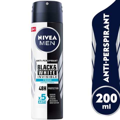 Invisible Black &White Deodorant Spray Fresh 200Ml