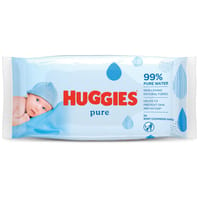 Huggies Pure Baby Wipes, 99% Pure Water Wipes, 1 Pack x 56 Wipes