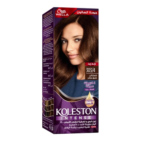 Color Cream Hair Color 303/4 Dark Chestnut