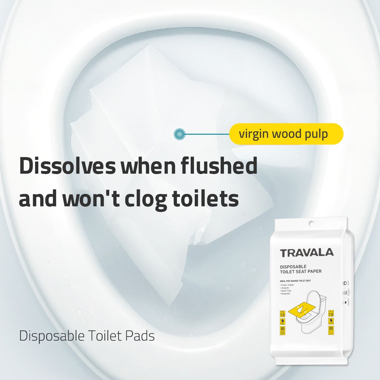 Travala Toilet Seat Cover Paper - 5 PCS