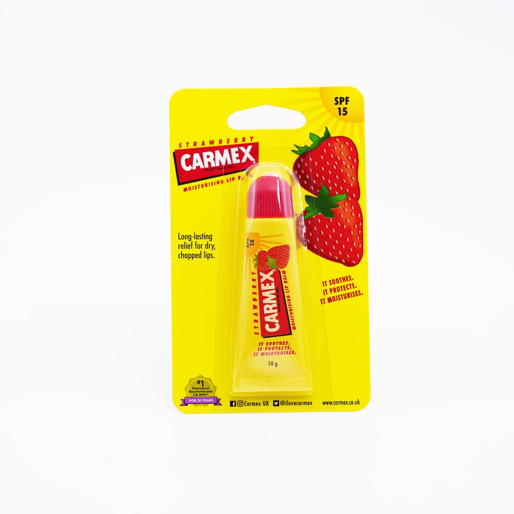 Carmex Strawberry Lip Balm In Tube 10 gm