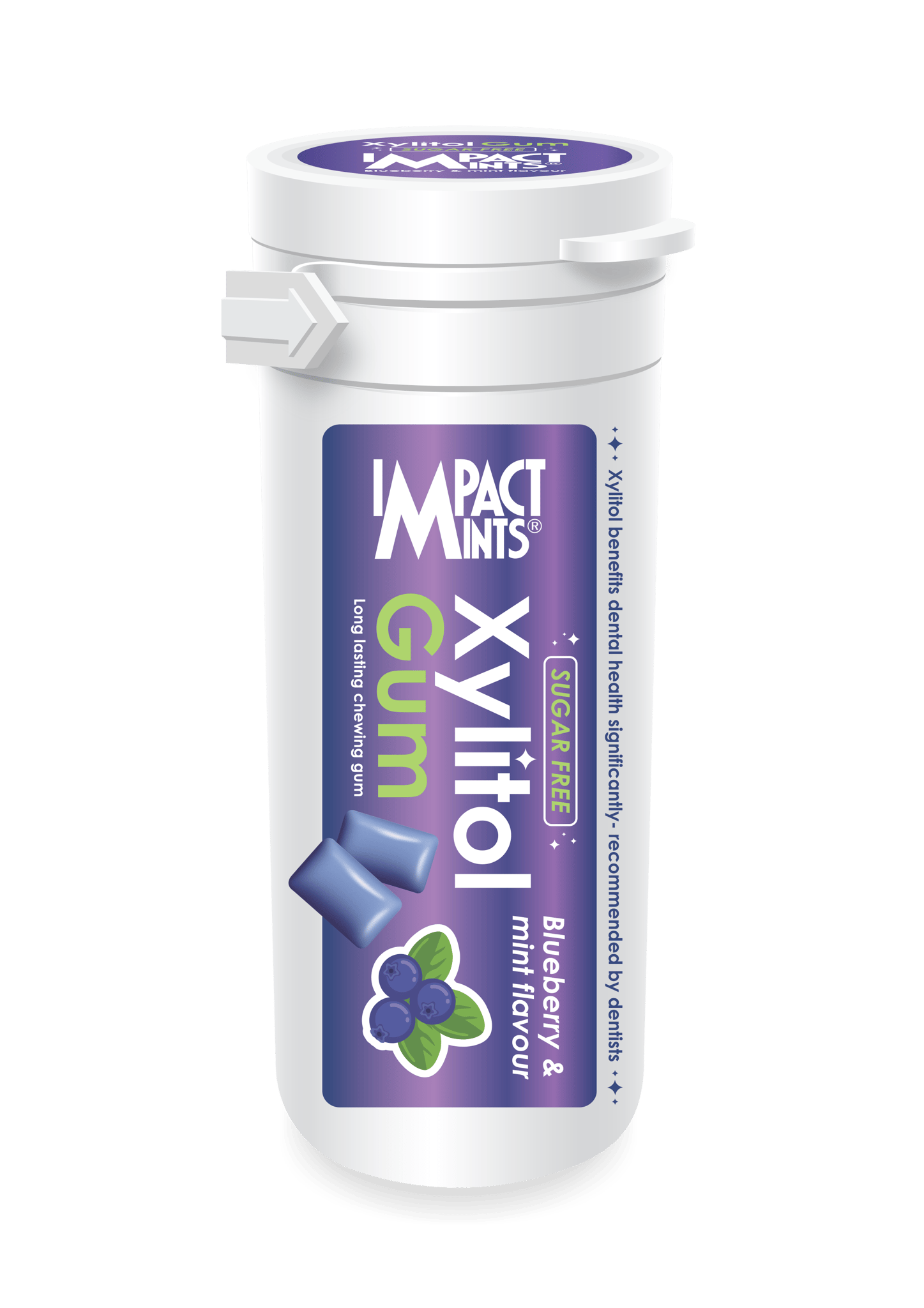 Impact Xylitol Gum Blueberry Sf 30 G