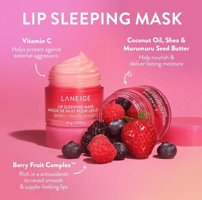 Lange pink lip mask