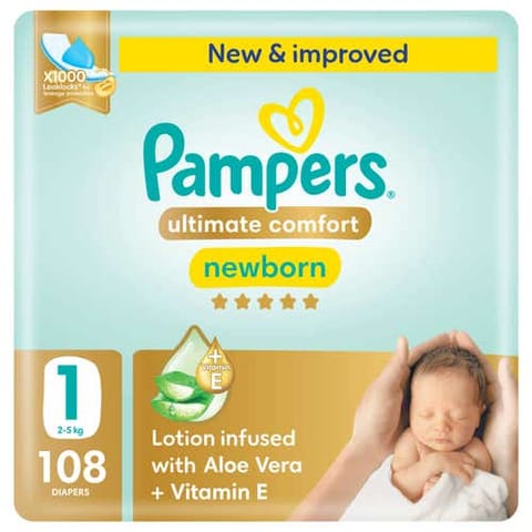 Pampers Ultimate Comfort Taped Diapers, Size 7 (15+Kg) 35Pc