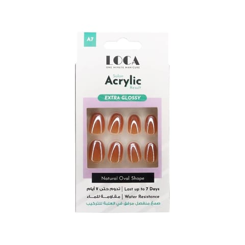 Loca Nails Acrylic Almond# A07 Nude
