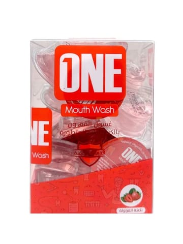 ONE MOUTH WASH STRAWBERRY  FLAVOR 20 CAP *15 ML