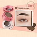 Pink Flash gel and eyebrow powder 01 Deep Brown