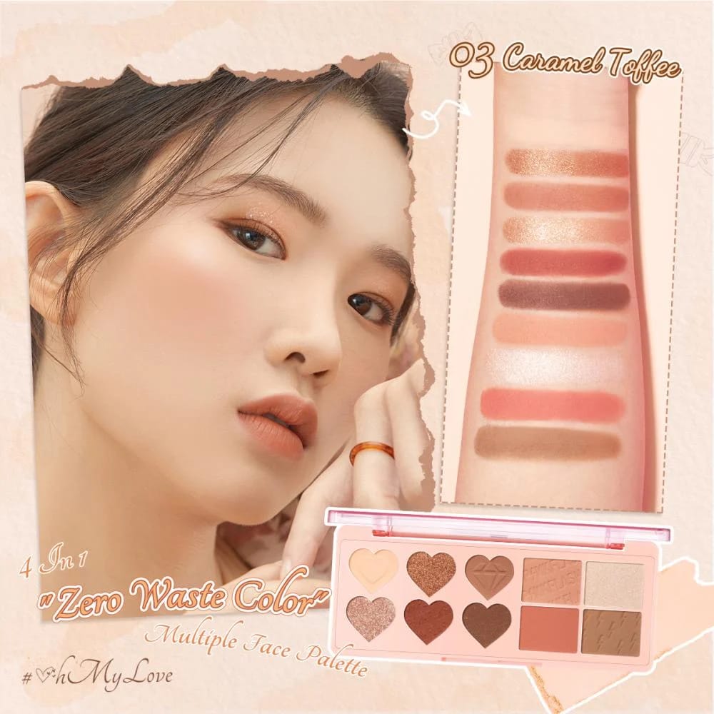 Pink Flash Multi-Purpose Eyeshadow Palette 03 Caramel Toffe