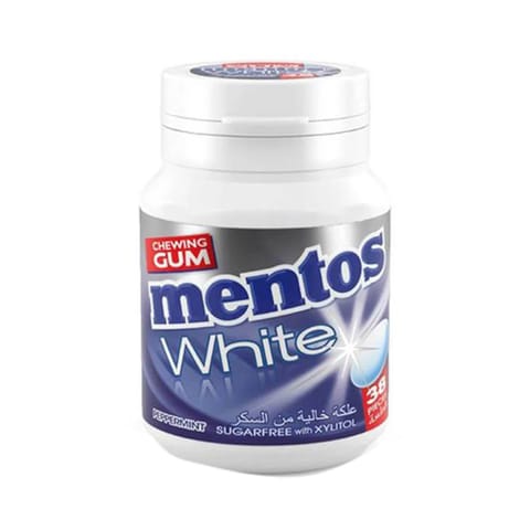 Mentos White Gum Bott SF Peppermint 38p