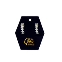 Glitz Earring - Half Circle Silver