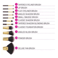 BH Cosmetics Pink Dot Collection 1 Brush Set - 11 Pieces