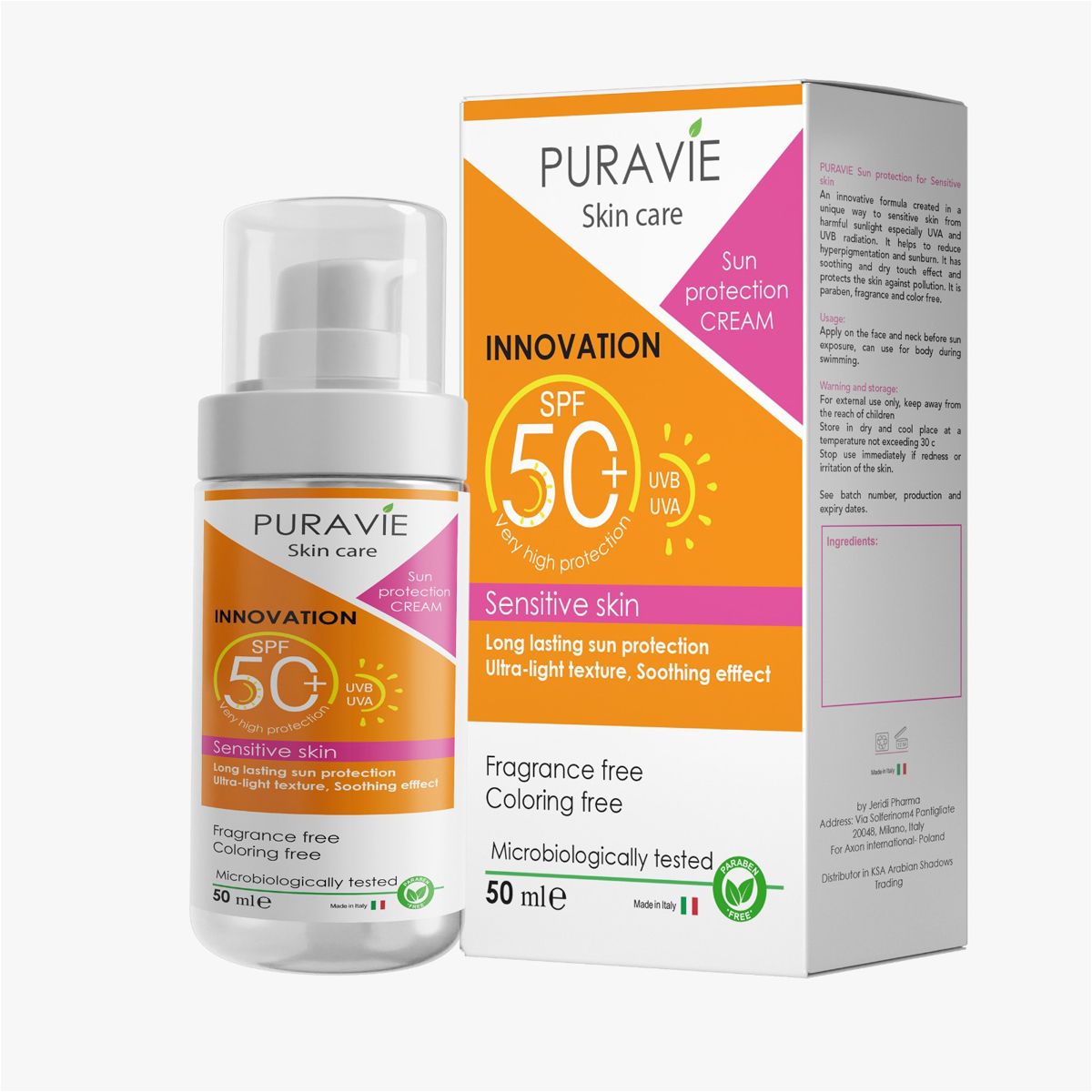 Puravie Sunscreen Sensitive Skin 50 Ml