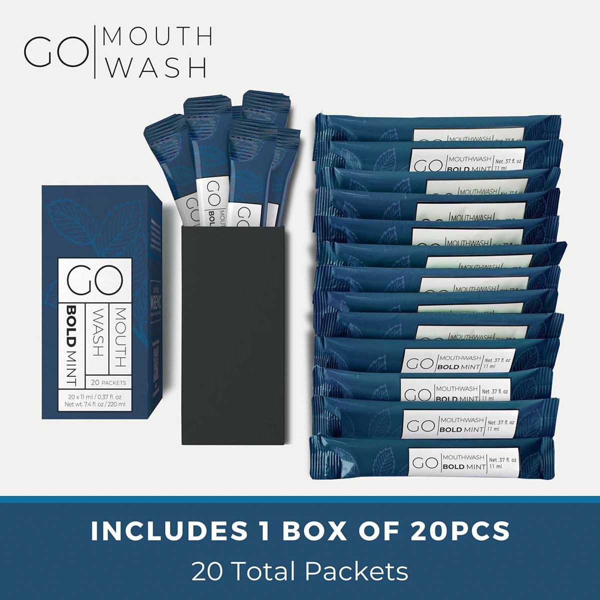 Go Mouthwash Bold Mint 20 Packets